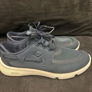 Sperry 7 Seas 3 Eye Boat Sneakers Navy Comfort Shoes Mens Size 9.5 Nautical